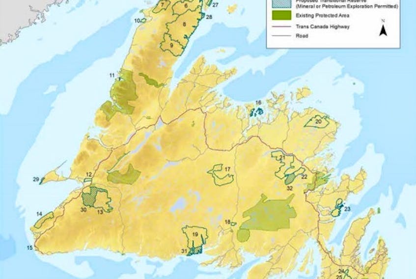 The WERAC report highlights 32 proposed protected areas on the island portion of the province.