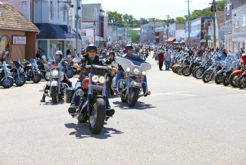 Digby’s downtown is always full of bikes, bikers and motorcycle fans during Wharf Rat Rally.