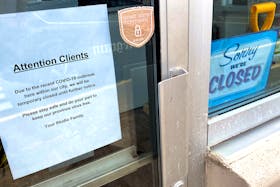 How business looks in Newfoundland and Labrador is going to change in the wake of the pandemic. This is a closed sign on west end St. John's beauty supply business. Keith Gosse/The Telegram