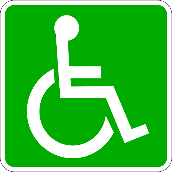 Icon for a wheelchair-accessible bathroom. - pixabay.com