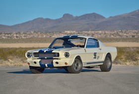 Ken Miles' Shelby GT350 #5R002, the "Flying Mustang," sold by Mecum Auctions in July 2020. Mecum Auctions Photo
