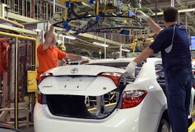 A Corolla being assembled at Toyota’s plant in Cambridge, Ont. Toyota Canada/Handout 
