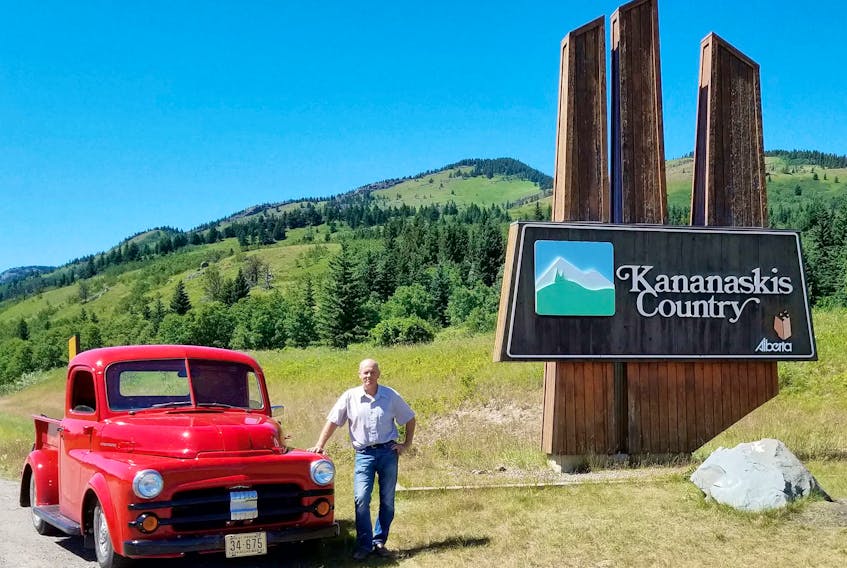 Walter Short started building his 1951 Dodge B-2-B/1991 Dodge Dakota in May, when he was laid off during Alberta’s first COVID lockdown. It took him just a few months before he was driving the project, seen here out for a cruise in late August. Walter Short/Contributed