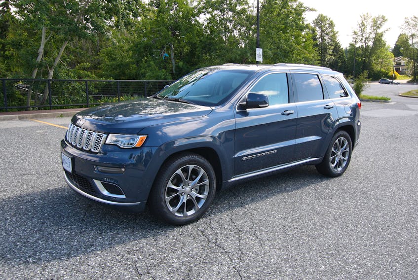 The 2020 Jeep Grand Cherokee Summit ticks all the boxes for drivers in the market for a comfy urban SUV with some serious off-roading bona fides. – Andrew McCredie / Postmedia News