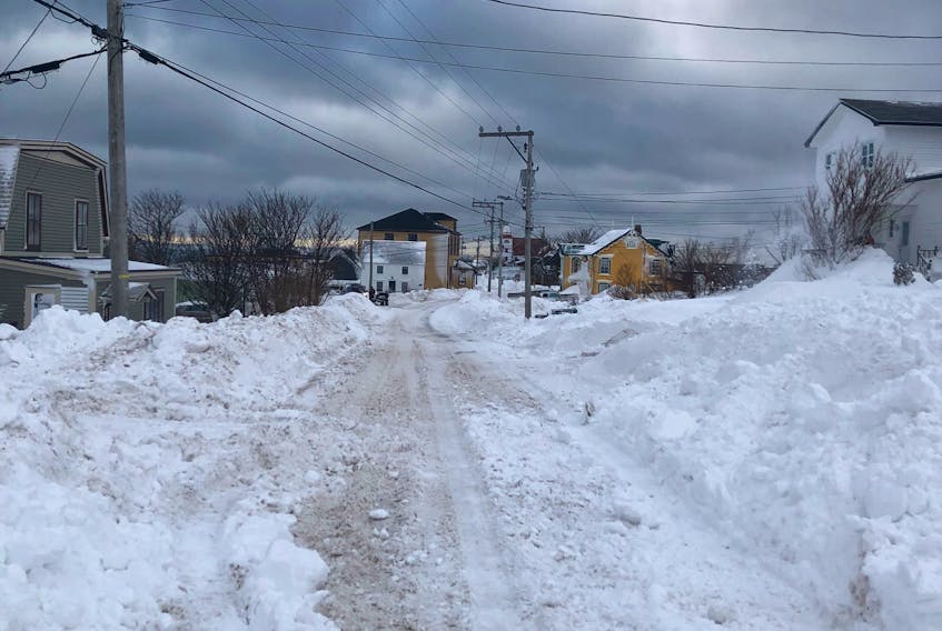 Coster Street was one of many roads made impassable during the storm, now being widened for traffic. — PHOTO COURTESY OF TOWN OF BONAVISTA