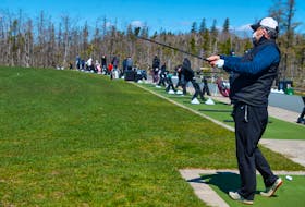 Geoff Hurley hits a shot at the Links at Brunello driving range on Thursday, May 14, 2020.
Ryan Taplin - The Chronicle Herald