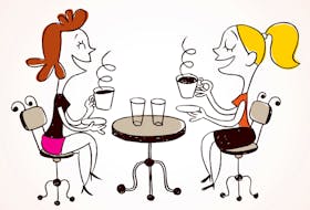 women coffee stock illustration