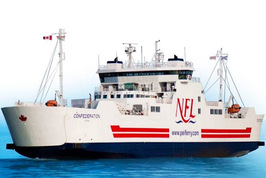 The MV Confederation, flagship of the Northumberland Ferries operation between Wood Islands, P.E.I. and Caribou, Nova Scotia