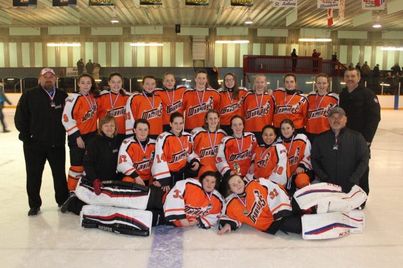 Warriors settle for silver at AAA bantam female hockey