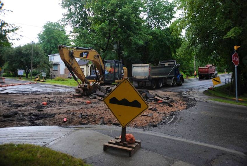 Work to improve the area's wastewater collection system began at the intersection of Elswick Road and O'Connell Drive in Corner Brook Monday and is expected to take until Thursday to complete.