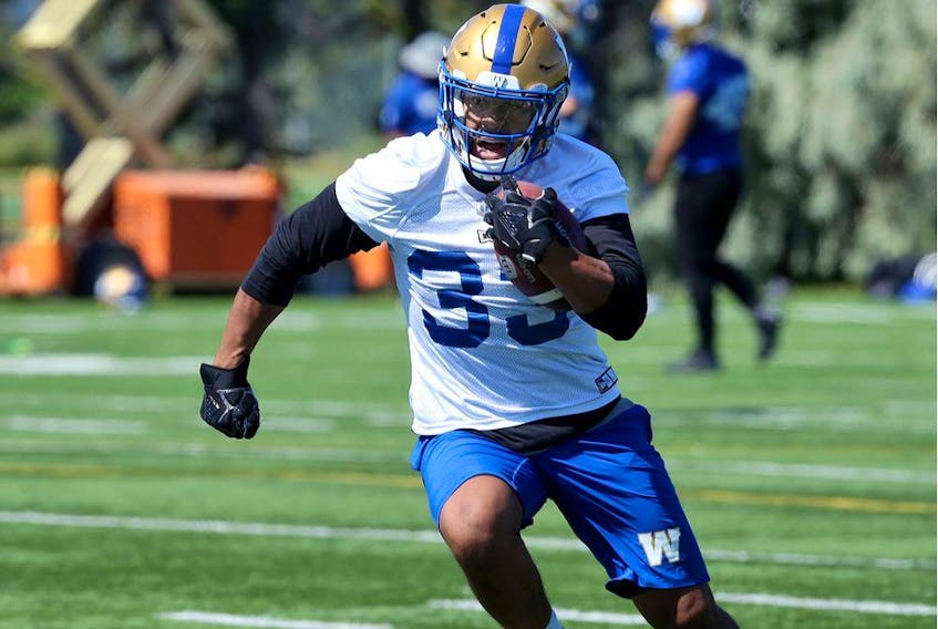 Winnipeg Blue Bombers running back Andrew Harris lashed out Friday after being publicly labeled as a cheater by Montreal Alouettes defensive end John Bowman.