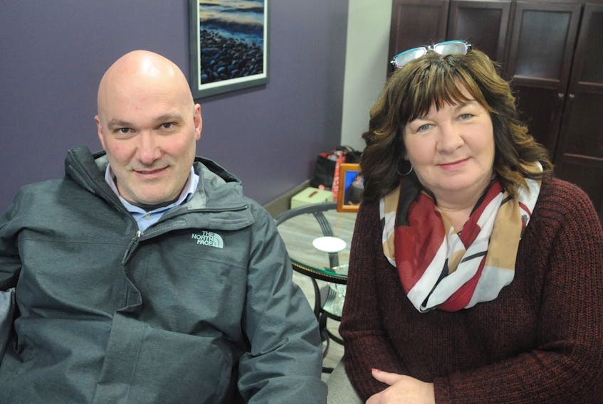 Matt Rogers, left, Corner Brook Minor Hockey Association vie-president, and Jackie Simms, the association’s president say they are just as eager as everyone else to get to the bottom of the association’s financial issue.