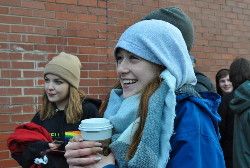 Angela Davis was one of the first people in line to buy cannabis when Tweed opened its doors on Broadway in Corner Brook on Wednesday morning.