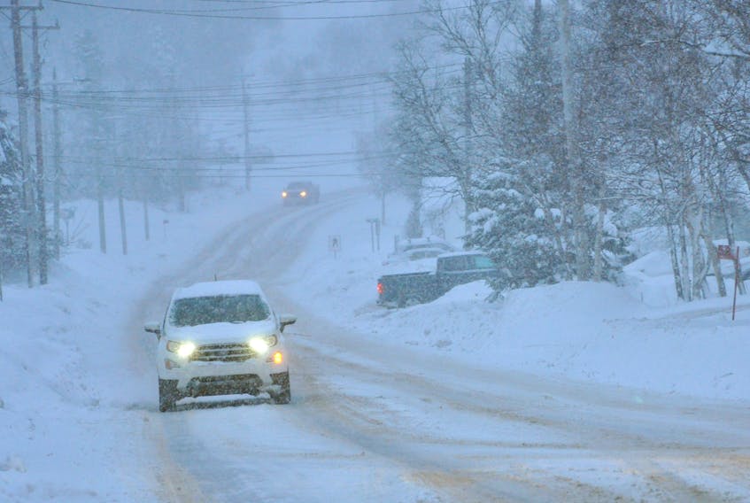 Cold temperatures and periods of snow persisted throughout Corner Brook on Friday as motorists needed a bit more time to travel about with snow-covered roads with slushy and icy sections making things a little tricky.