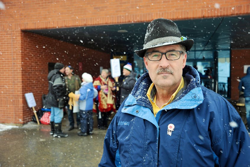 Matthew Connolly, who now splits his time living in Nova Scotia and Corner Brook, was back in the west coast city to participate in a protest against the controversial Qalipu Mi'kmaq First Nation Band enrolment process this past Saturday.