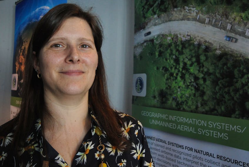 Doreen Churchill, project co-ordinator with Natural Resources Canada, discussed the possibility of finding uses for ash from Corner Brook Pulp and Paper's operations during Forestry Innovation Day in Corner Brook Thursday.