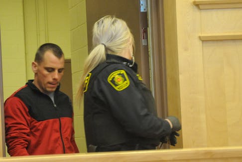 Shane White is seen during an appearance at provincial court in Corner Brook in this file photo.
