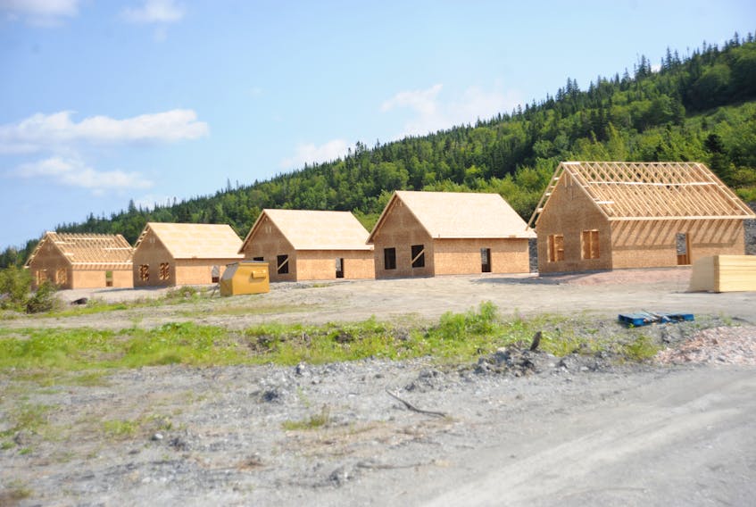 Some of the six chalets that will make up part of Appalachian Chalets and RV on Lundrigan Drive in Corner Brook are starting to take shape.