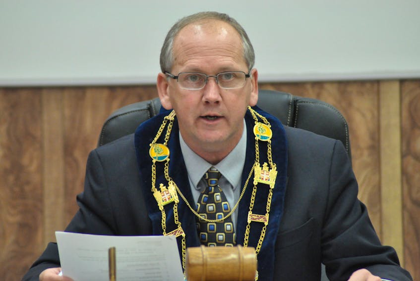 Stephenville Mayor Tom Rose addresses council during his first regular general meeting on Thursday at noon hour.