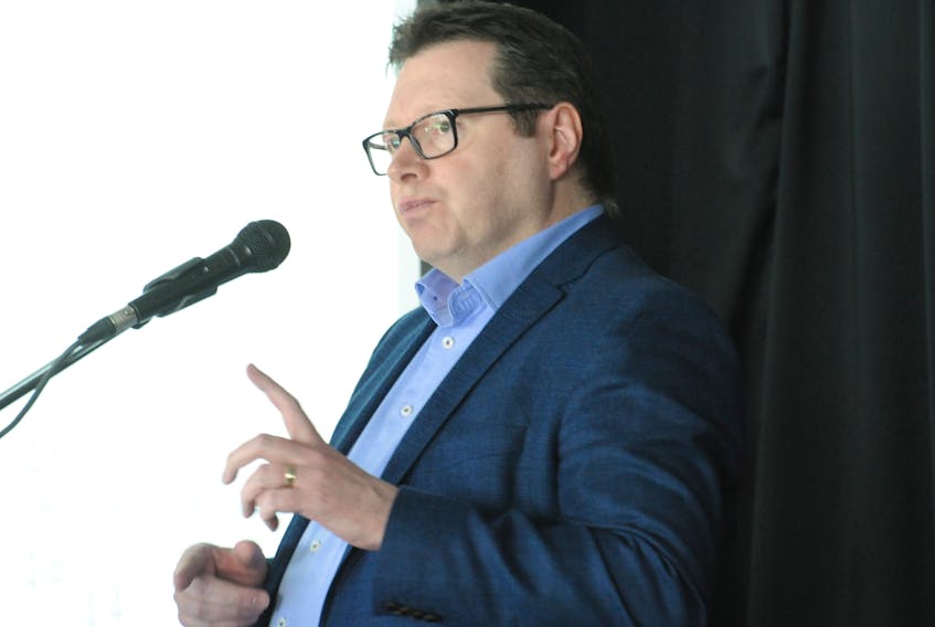 Dennis Hogan, CEO of WorkplaceNL, was one of the presenters at the seventh annual Forestry Health and Safety Conference in Corner Brook Wednesday.