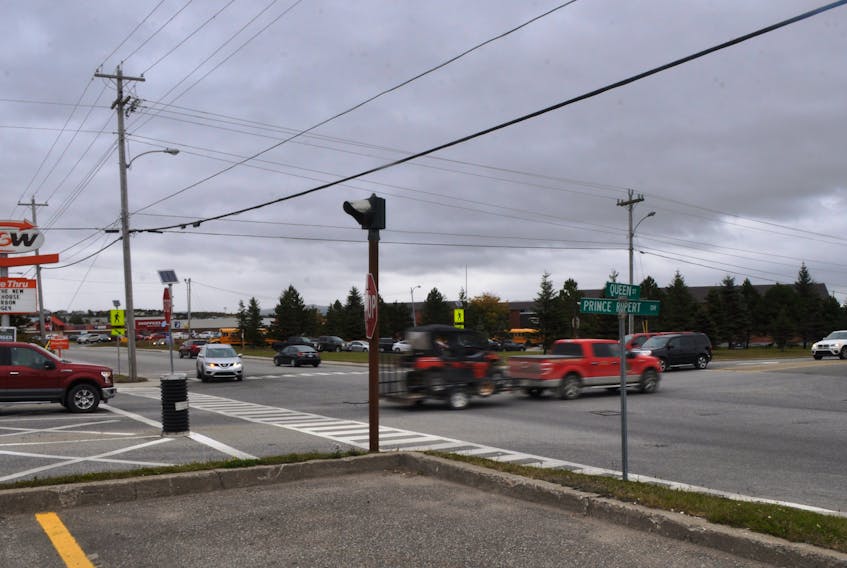 A set of traffic lights is going to be installed at this busy intersection in Stephenville where Queen Street, Minnesota Drive and Prince Rupert Drive meet.