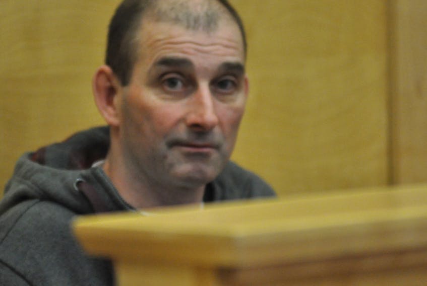 Timothy Sheppard is seen in provincial court in Corner Brook on Wednesday.