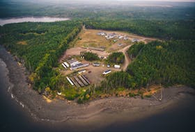 An aerial view shows just how expansive Marathon Gold's Valentine Lake Gold Camp is. The camp is located 80 kilometres from Millertown in central Newfoundland.