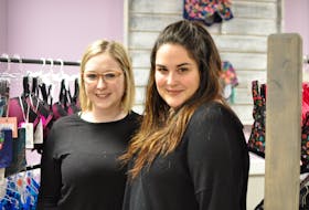 Rebecca, left, and Katie Barrett have opened a bra and underwear boutique in Corner Brook. What’s Underneath is located on West Street.