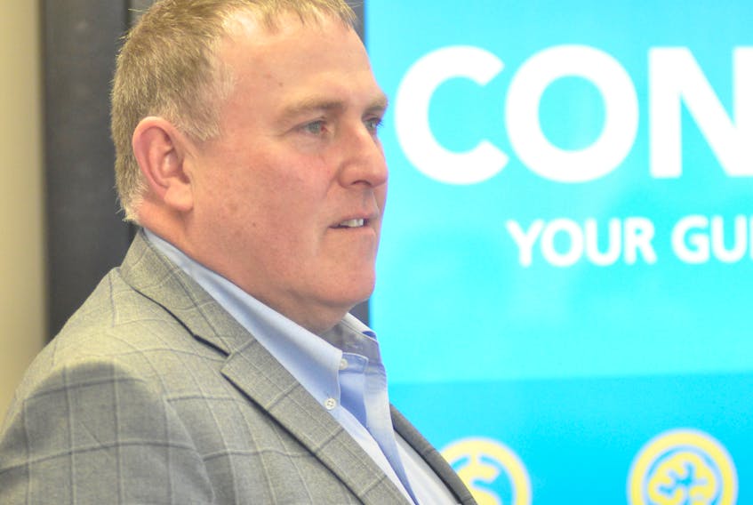Peter Howell of the National Research Council Canada spoke at an Innovation Week event at the Sir Richard Squires Building in Corner Brook on Wednesday.