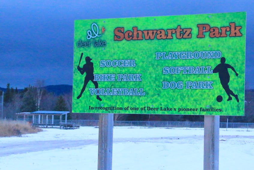 Schwartz Park in Deer Lake will be the focus of a development plan by the town’s council.