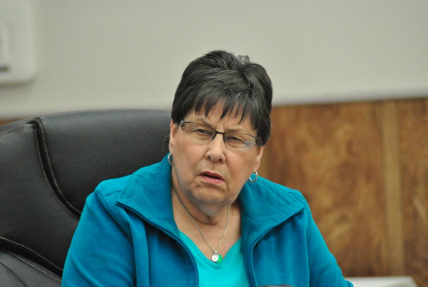 Coun. Laura Aylward, a member of the Stephenville town council planning committee, was responsible for presenting permit applications at Thursday’s regular general meeting.