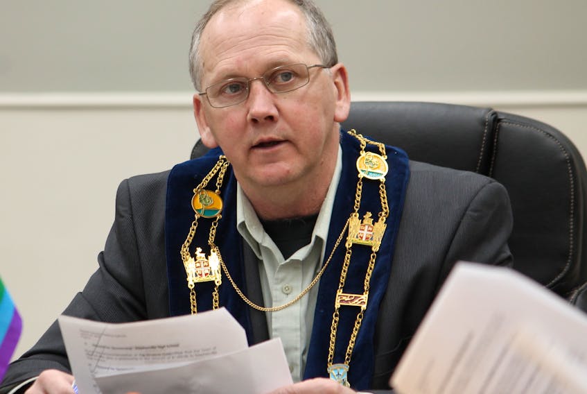 Mayor Tom Rose is seen addressing council members at the regular general meeting of the Stephenville town council on Thursday.