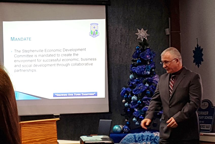 Coun. Mark Felix is seen during the launch of the Stephenville Economic Development Committee recently at W.E. Cormack Development Centre.