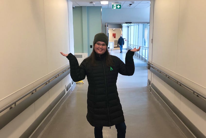 Grand Falls-Windsor student Amanda Saunders is all smiles five and a half weeks after her successful heart transplant University of Ottawa Heart Institute.