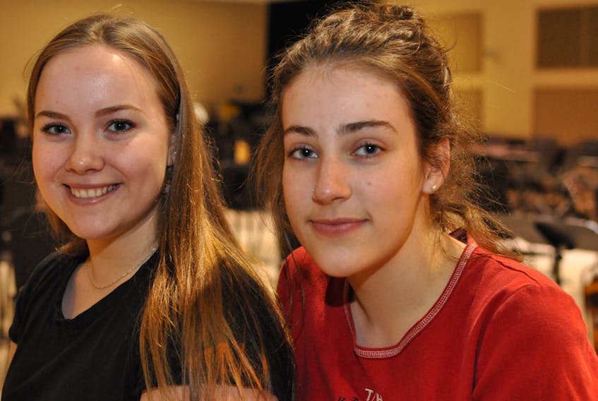Caelin Randall-Scott, left, and Heather Jackman are the co-presidents of the Feminism Club at Corner Brook Regional High.