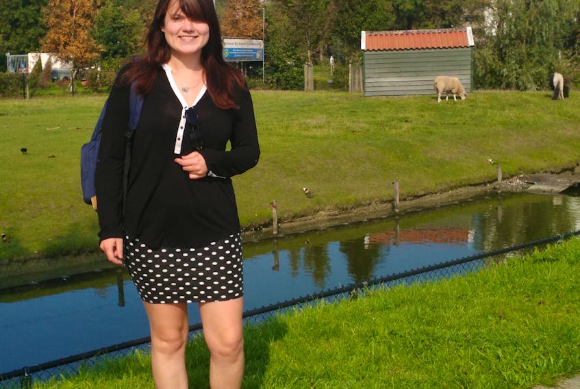 Grenfell Campus student Inga Borisenoka is shown here on exchange in the Netherlands.