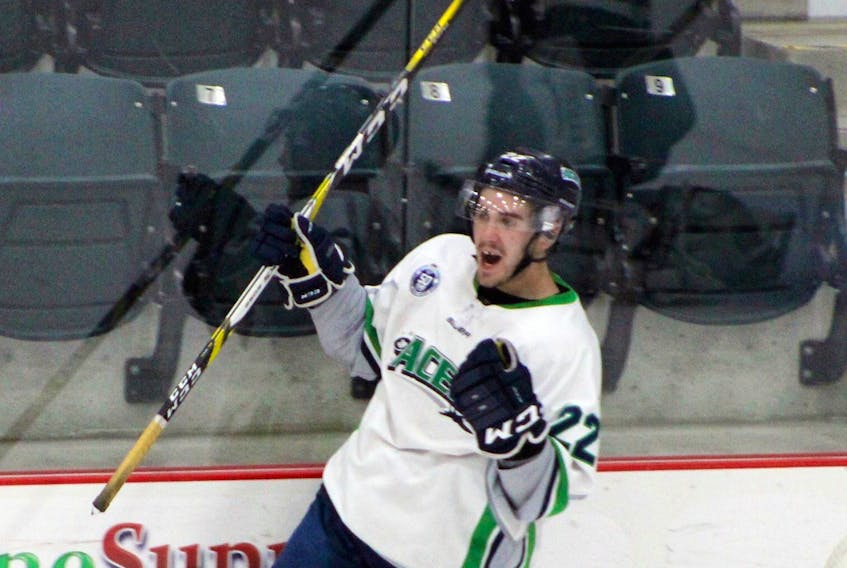 Nathan Ellsworth is excited about playing senior hockey with the Stephenville Jets after taking a year off from competitive hockey following three years with the St. Stephen County Aces of the Maritime Hockey League.