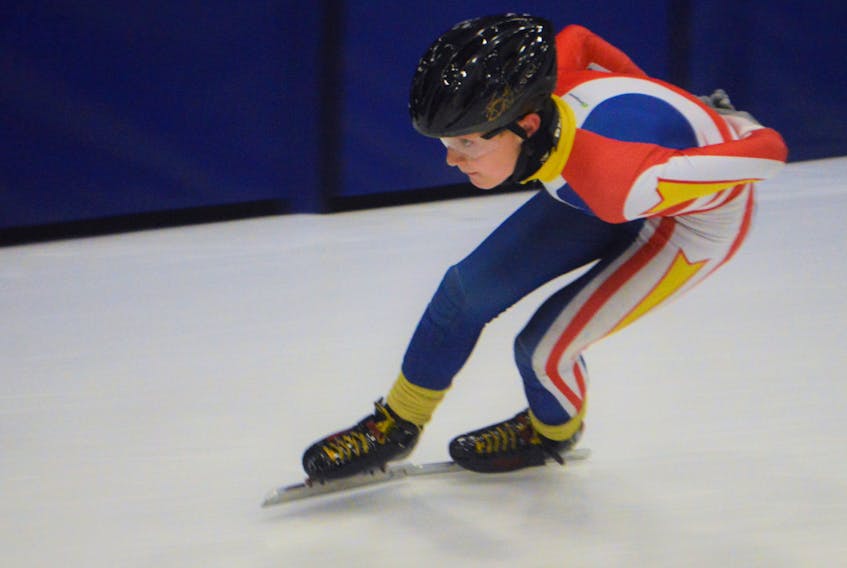 Noah Bolton of the Humber Valley Speed Skating Club won gold in Division 5 at the 2017 Atlantic Cup Short Track Speed Skating Championships held in Charlottetown, P.E.I., over the weekend.