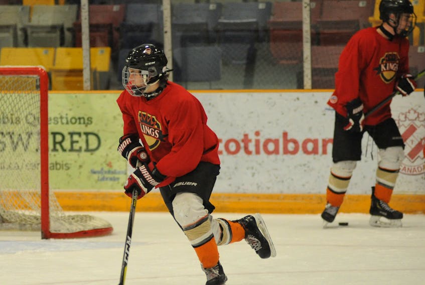 Will Keating and his Western Kings teammates were on the Corner Brook Civic Centre ice Wednesday night for a practice.
