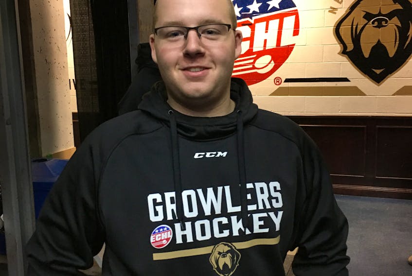 Irishtown's Brandon Crewe hopes his short stint as assistant trainer with the Newfoundland Growlers leads to future opportunities.
