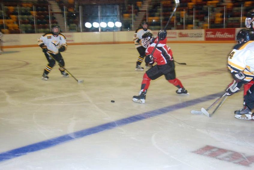Members of the Western Kings are shown in action during the 2017-2018 provincial major midget hockey league season in this Western Star file photo.