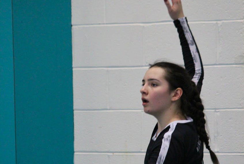 Haley Greene of the Corner Brook High Titans 16U female volleyball team is excited to be the setter for her team at the 2018 provincial 18U and 16U male and female volleyball championships being held this weekend in Corner Brook.