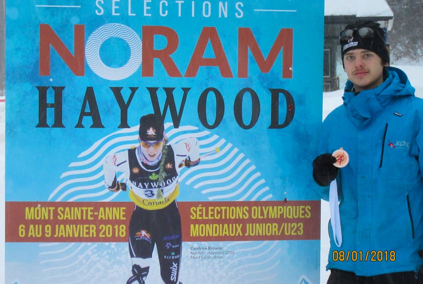 Hugh Warkentin competed in a five-kilometre freestyle race at the selection trials for Team Canada’s nordic ski team for the 2018 world junior cross-country ski championships at Mont-Sainte-Anne last week.