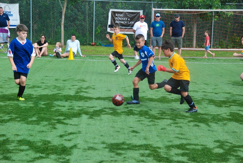 Corner Brook Minor Soccer Association action at the Wellington Street Complex in 2018.