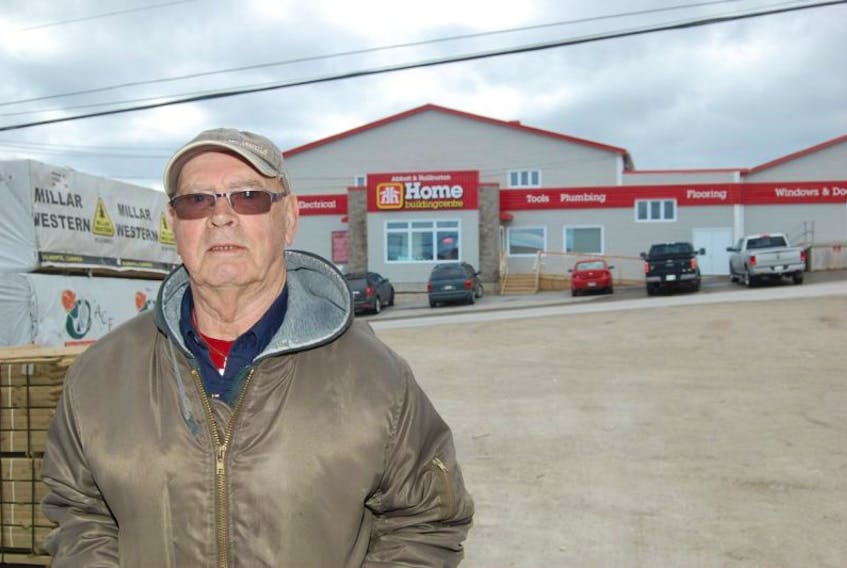 Pat Ryan of Aguathuna, a longtime customer of Abbott & Haliburton in Port au Port West, is seen in this 2015 file photo shortly after the store became a Home Hardware Centre.
