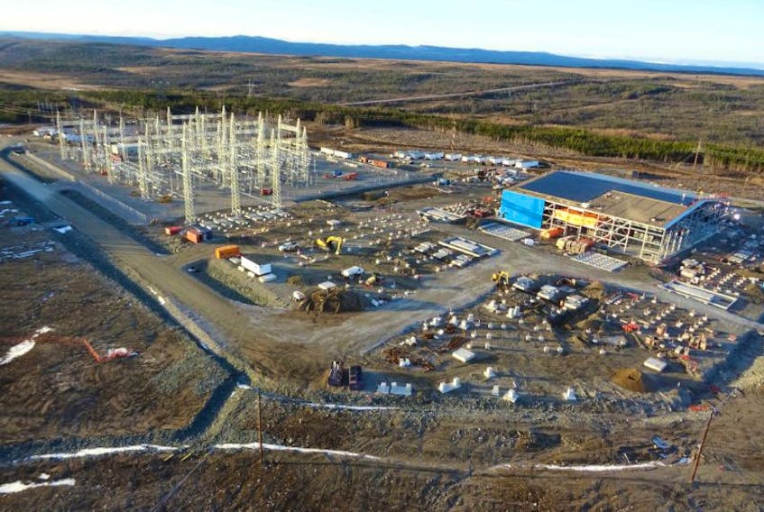 This recent aerial photo shows the progress taking place at the Bottom Brook converter site in the Bay St. George area for the Maritime Link Project.