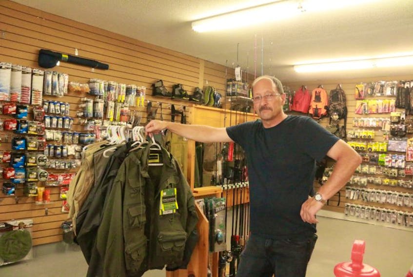 Byron Langford owner of Byron's Shoe and Tarp Repair poses for a picture on Thursday. He is one of the business owners feeling the pinch with the Department of Fisheries and Oceans’ decision to close the retention salmon fishery.