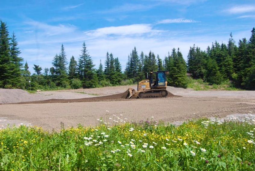 Construction is underway on a parking lot in the Ned’s Pond Trail area.
