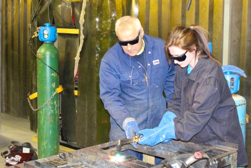 Corner Brook Regional High student Emily Vincent recently got a taste of the skilled trades during the Skills Canada Skills Work for Women Conference at the College of the North Atlantic in Corner Brook on May 11.