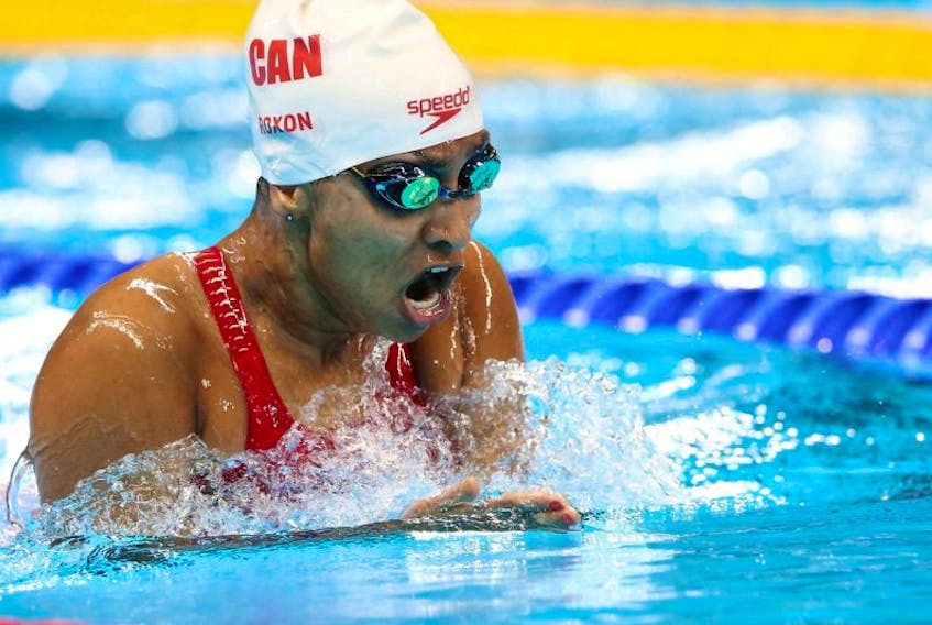 Katarina Roxon of Kippens competing in the 100-m breaststroke from a para-swimming event earlier this year.